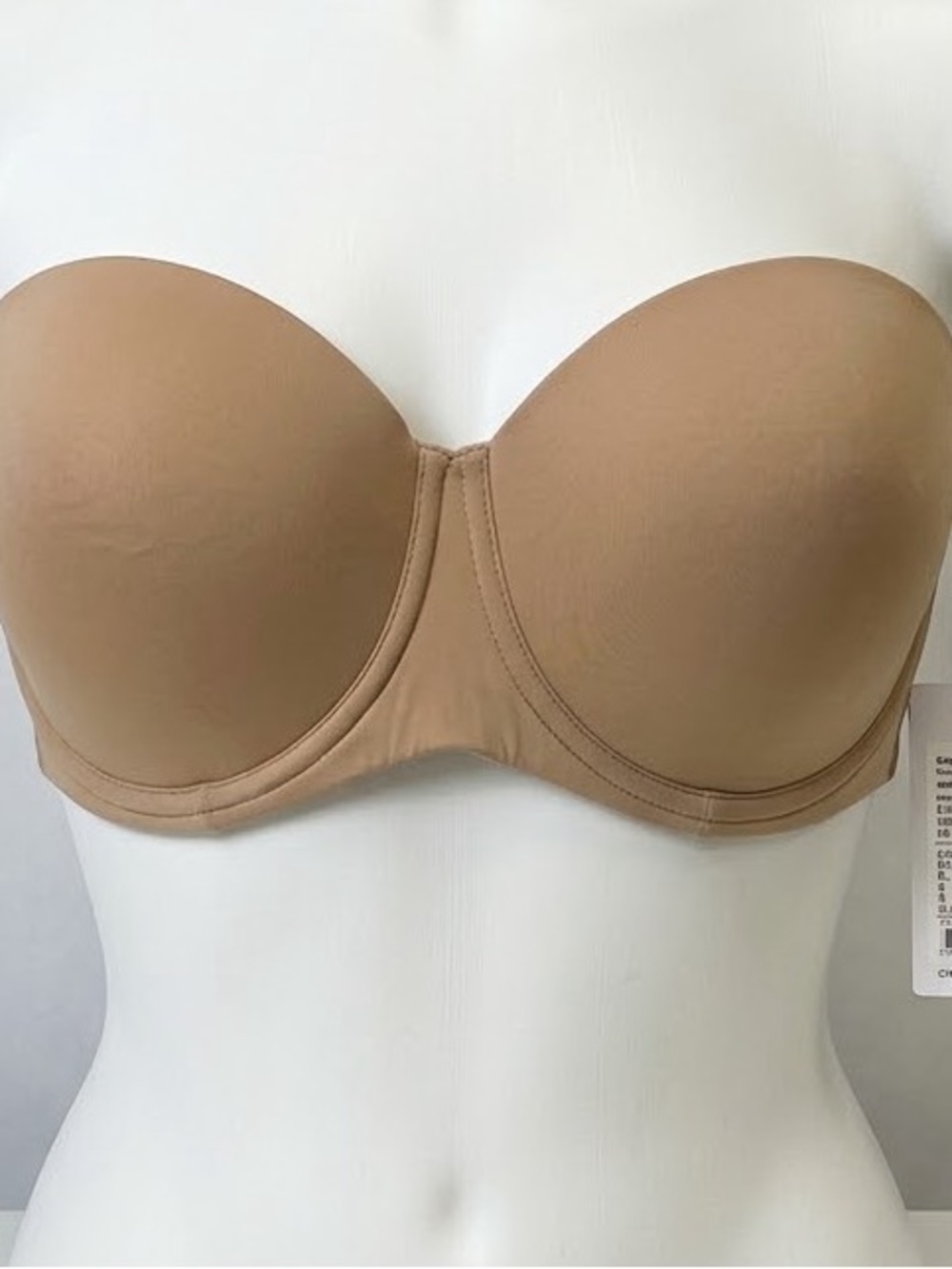 NWT Change Lingerie MySeamless Strapless Bra Desert Beige 38E